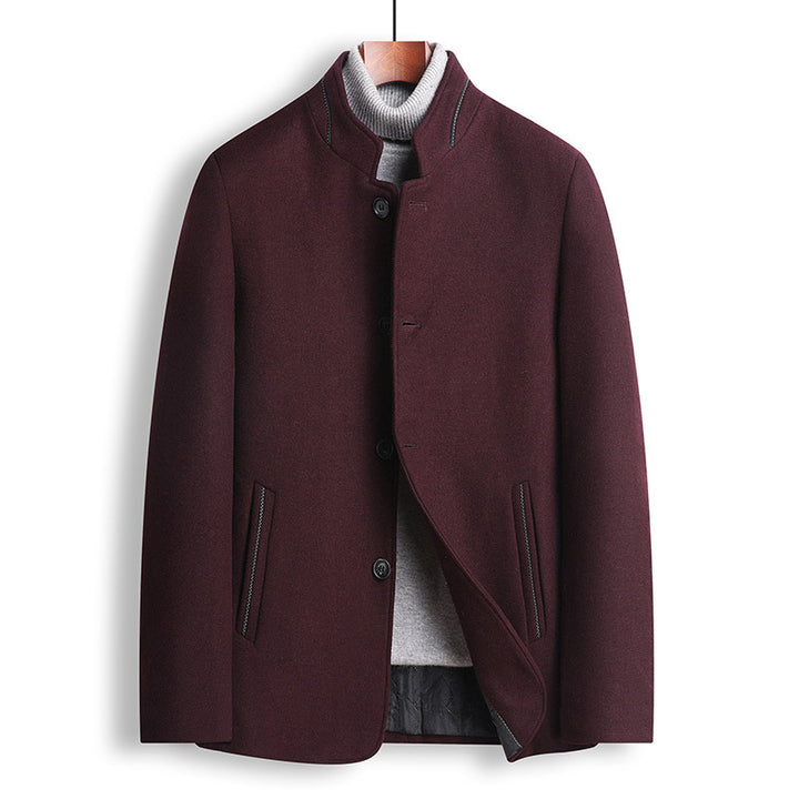 Herren modische Übergangsjacke mit Stehkragen und eleganten Details Drune