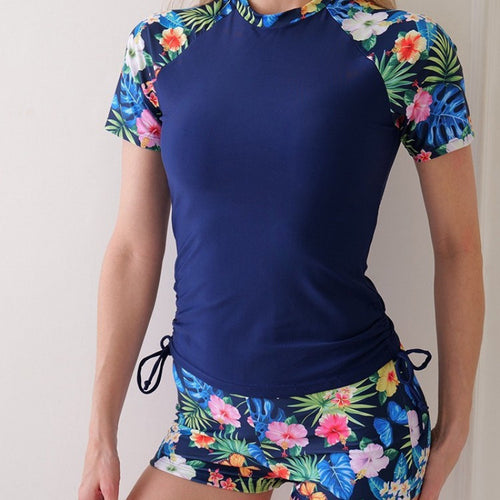 Damen Surf-Anzug mit floralem Design und modischen Akzenten Drune