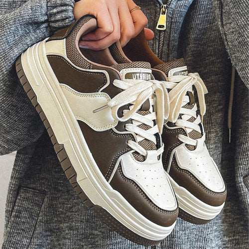 Damen Sportliche Chunky Sneakers mit atmungsaktiver Oberflächenstruktur und flexibler Sohle Drune