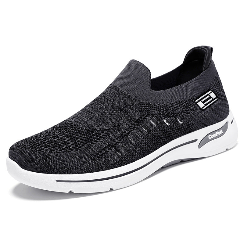 Damen nan ultraleichter gestrickter Slip-On Walking-Sneaker mit nahtlosem Sockenschaft und dämpfender EVA-Comfort-Zwischensohle Drune