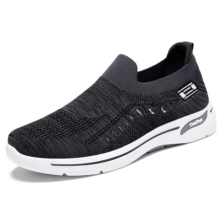Damen nan ultraleichter gestrickter Slip-On Walking-Sneaker mit nahtlosem Sockenschaft und dämpfender EVA-Comfort-Zwischensohle Drune