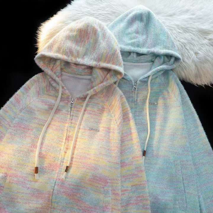 Damen Zip-Hoodie mit leicht strukturiertem Schlaufenmuster und praktischen Taschen Drune