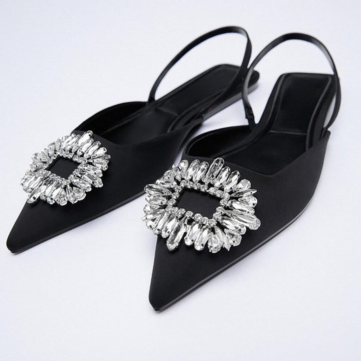 Damen Slingback Schuhe mit funkelndem Schmuckdetail Drune