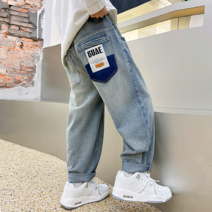 Herren modische Baggy-Jeans mit einzigartigen Taschen Drune