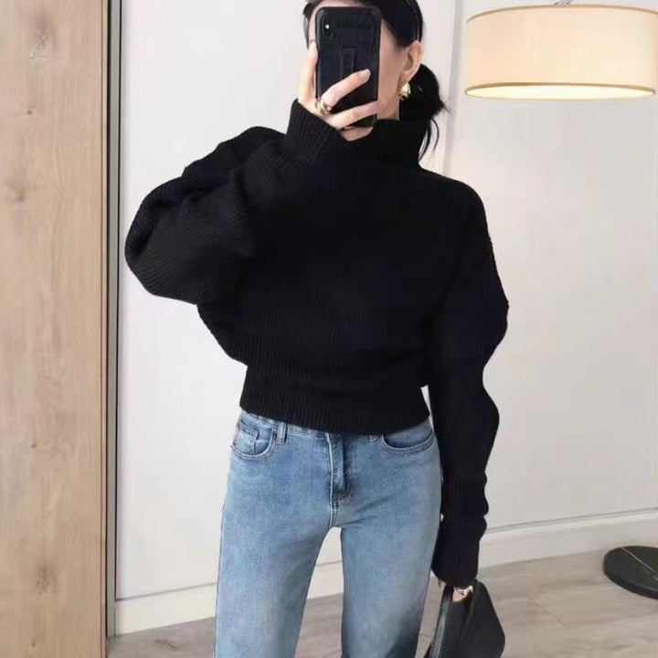 Damen Rollkragenpullover mit strukturiertem Rippdesign Drune