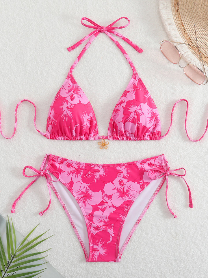 Damen Triangel-Bikini mit verspieltem Blumenprint Drune