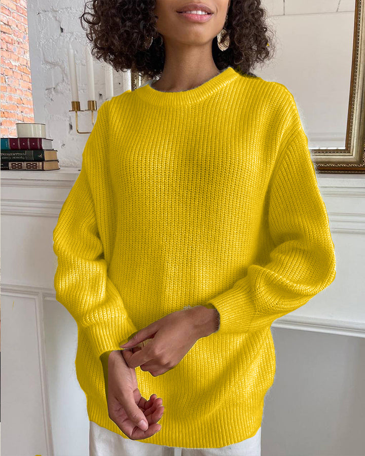 Damen lässiger oversized Pullover aus hochwertigem Strick Drune