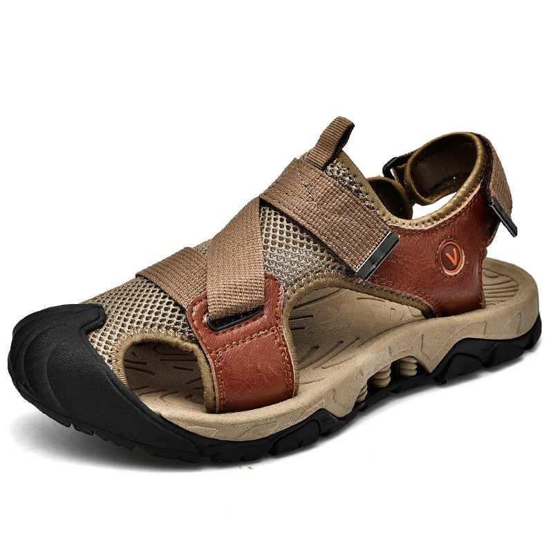 Herren Sportliche Outdoor-Sandalen mit rutschfester Sohle und individuell verstellbaren Riemen Drune
