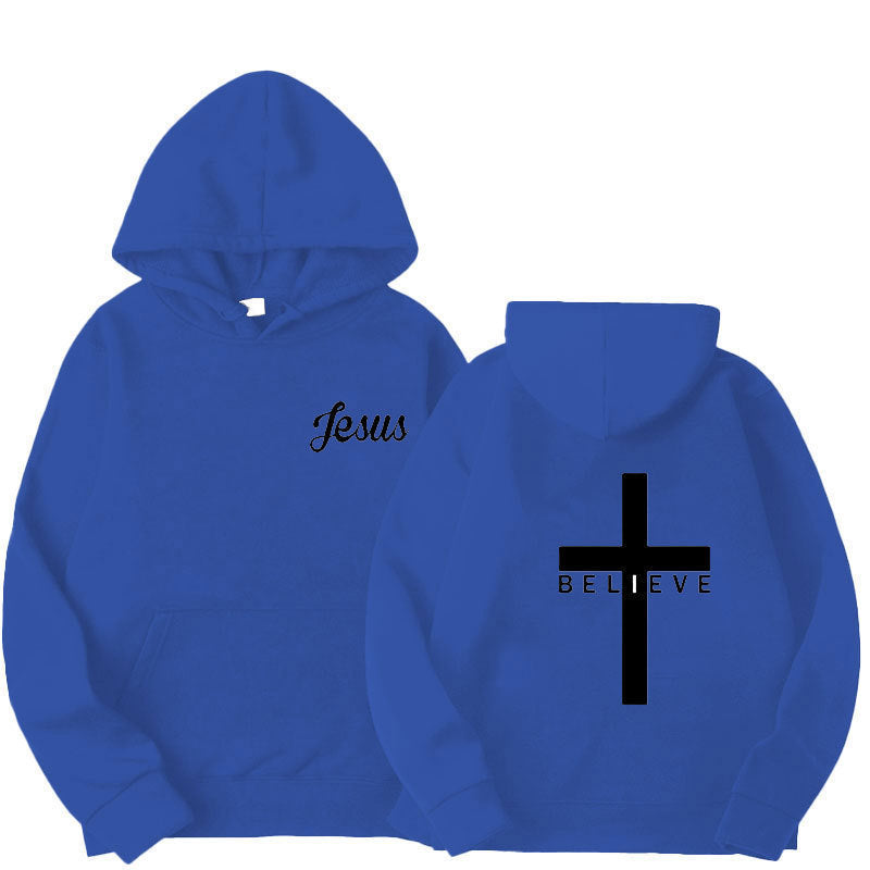 Damen Kapuzenpullover mit motivierendem Glaubensdesign und bequemer Passform Drune