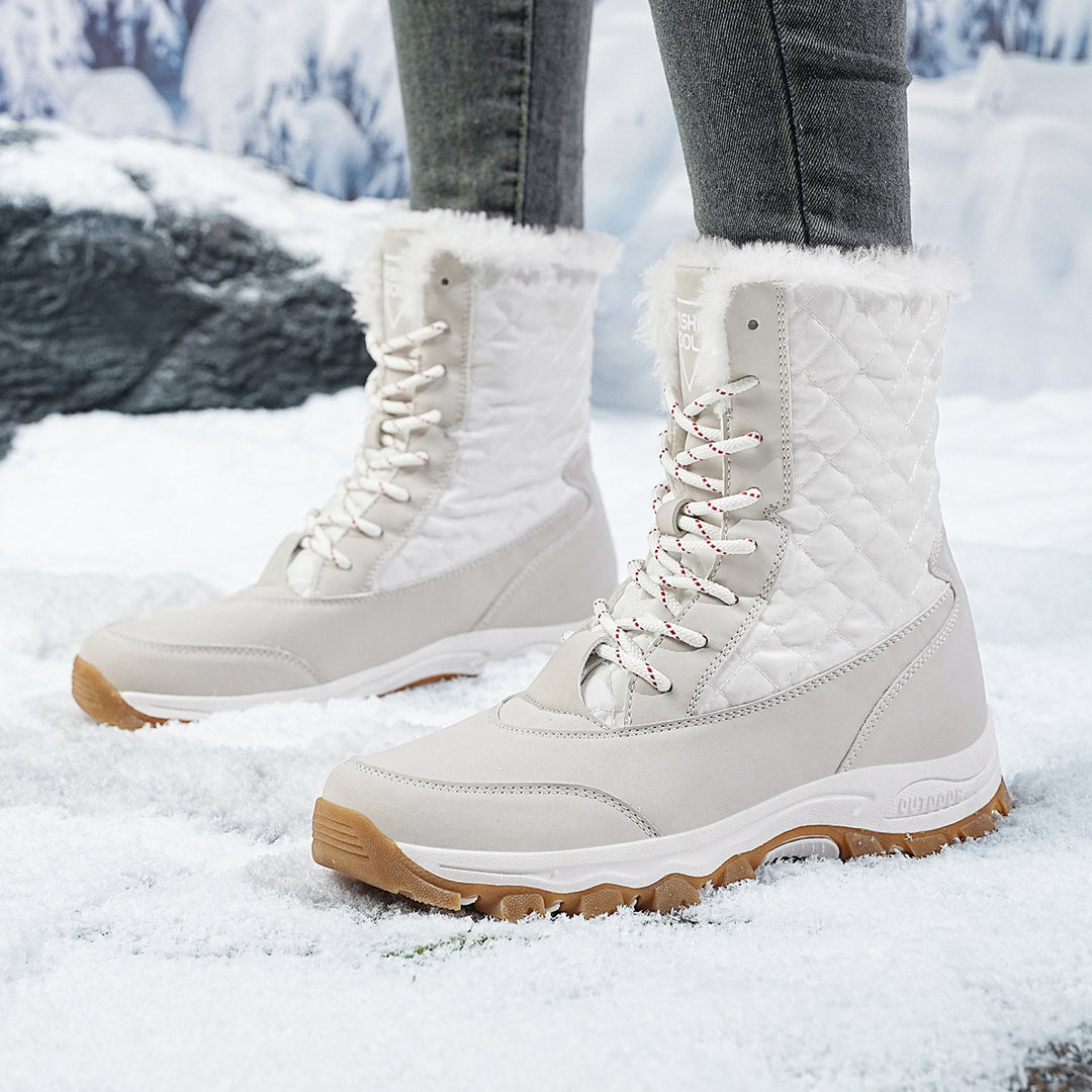 Damen Winterfestige Stiefel mit isolierter Fütterung und rutschfester Sohle Drune