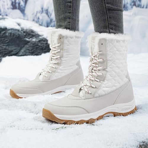 Damen Winterfestige Stiefel mit isolierter Fütterung und rutschfester Sohle Drune