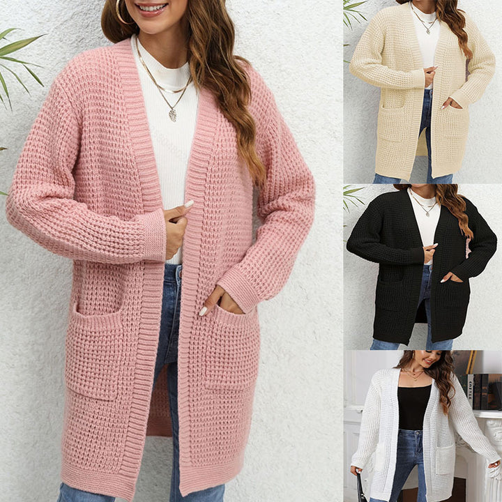 Damen Strickcardigan mit aufgesetzten Taschen und lockerer Passform Drune