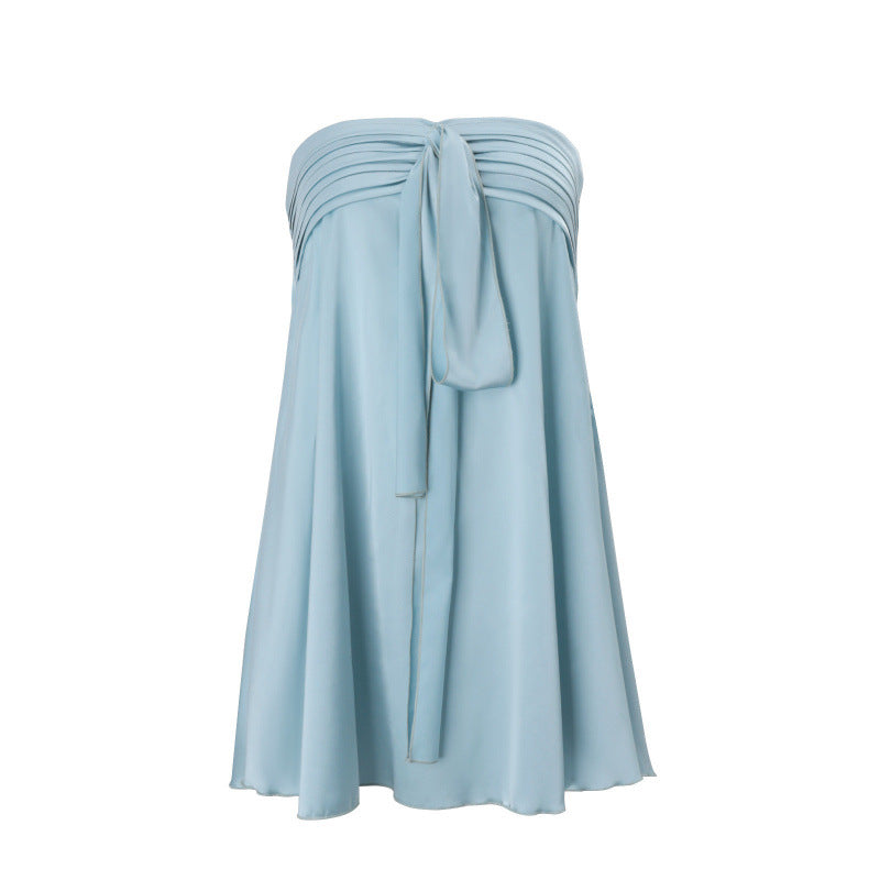 Damen Bandeau-Kleid mit verspieltem Spitzendetail und lässigem Schnitt Drune