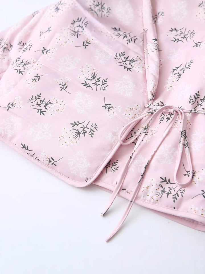 Damen gesteppte Weste im eleganten Blumenprint-Design Drune