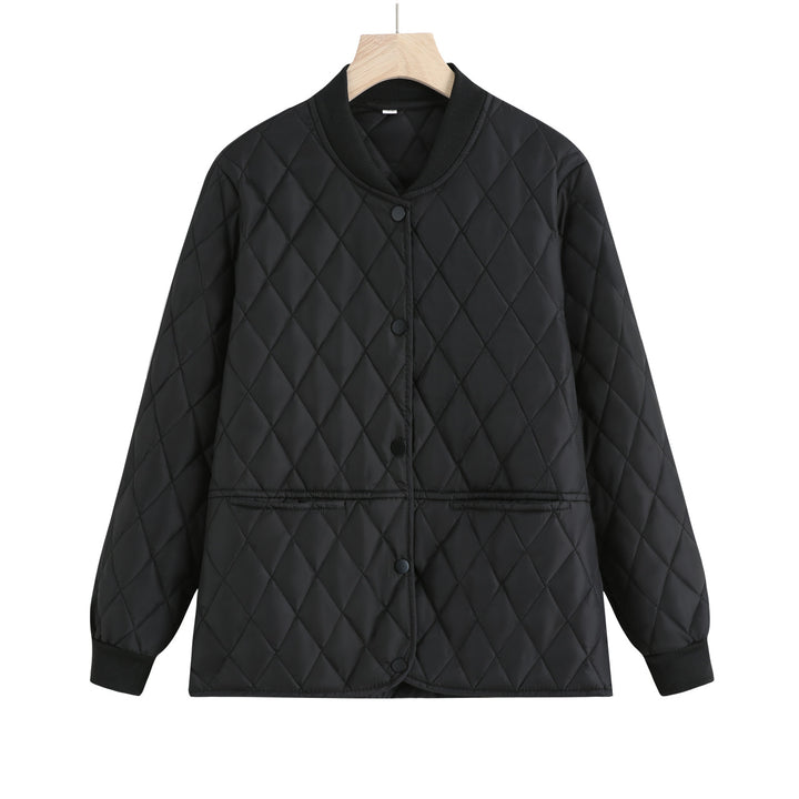 Damen gesteppte Übergangsjacke mit praktischen Taschen und elastischen Bündchen Drune