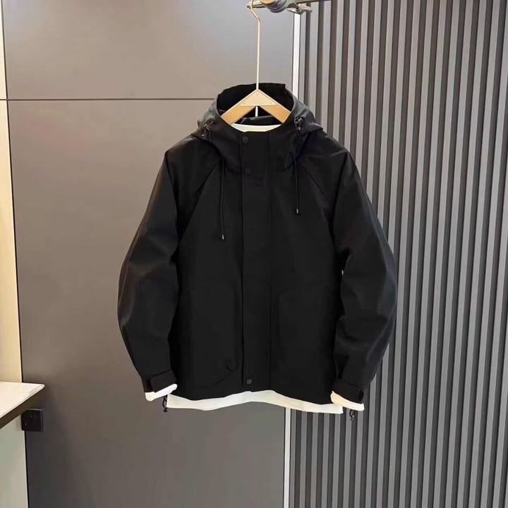Herren technische Wetterjacke mit verstellbarer Kapuze Drune