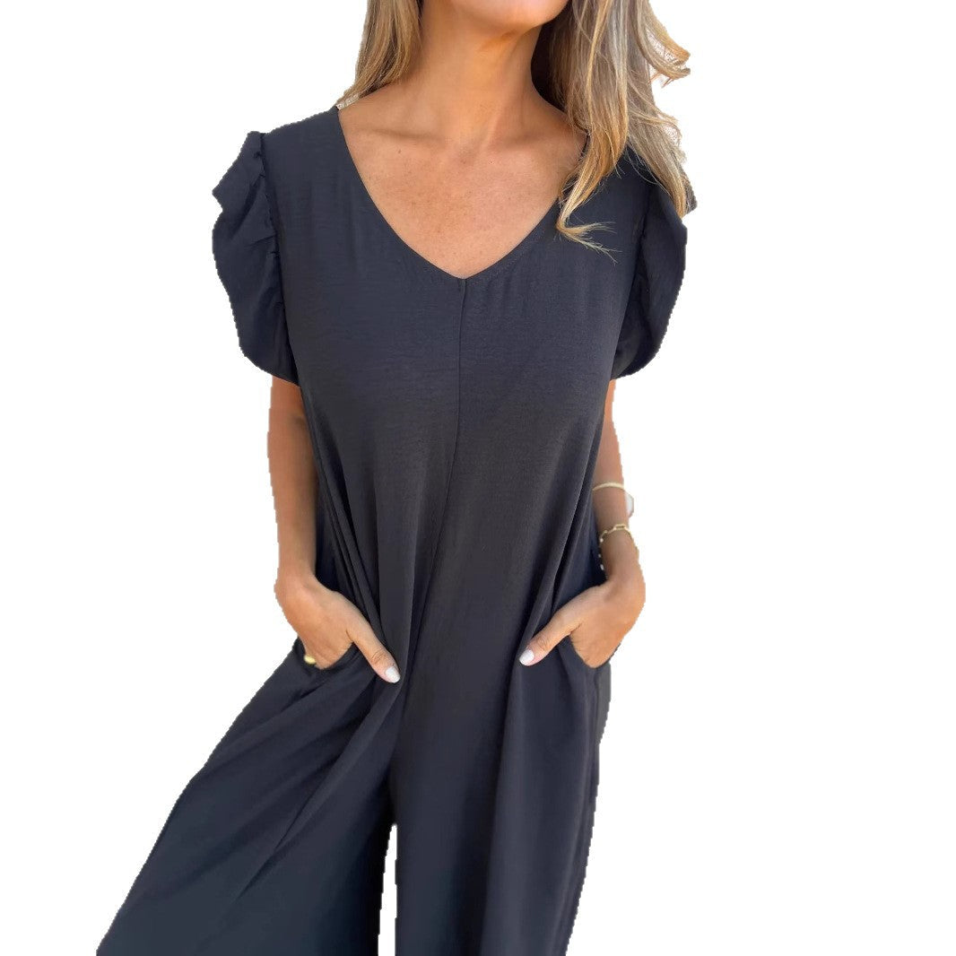 Damen Leichtes Maxikleid im modischen Leopardenlook mit Seitentaschen Drune