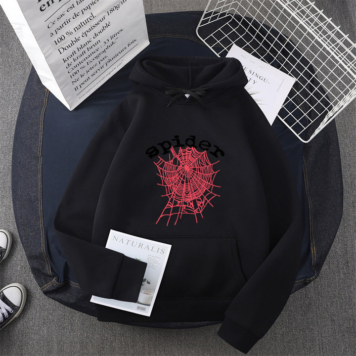 Damen Kapuzensweater mit kreativem Spinnenmotiv Drune