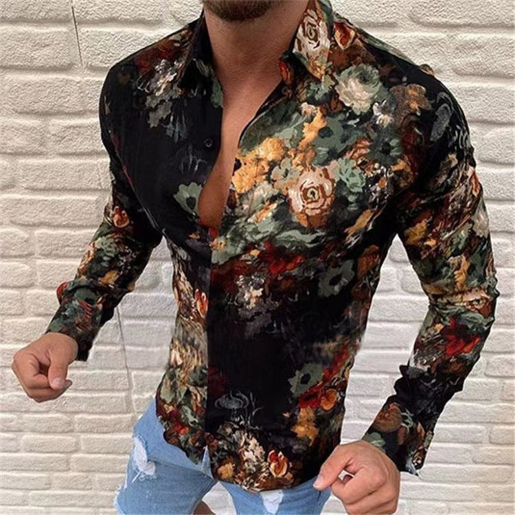 Herren Kurzarmhemd mit elegantem Muster Drune