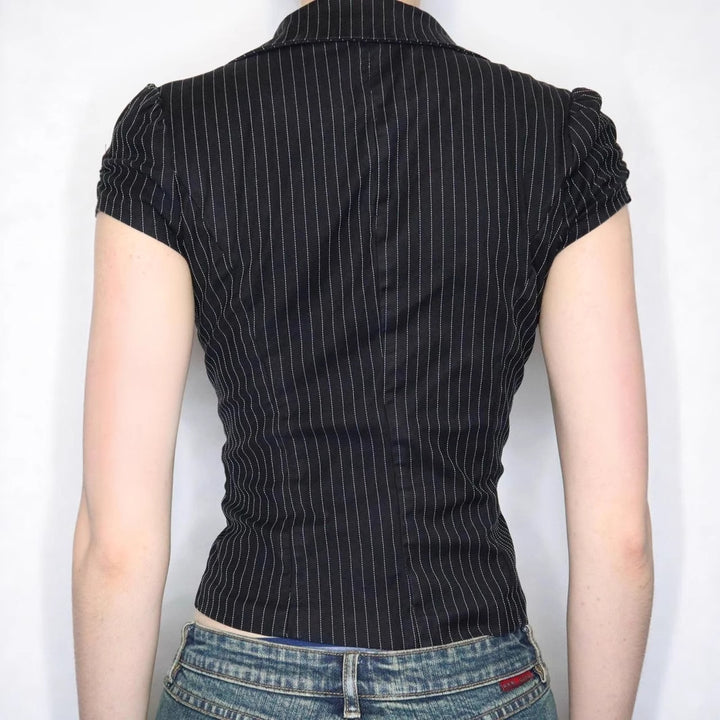 Damen Blazer mit tailliertem Schnitt und modernen Streifen Drune