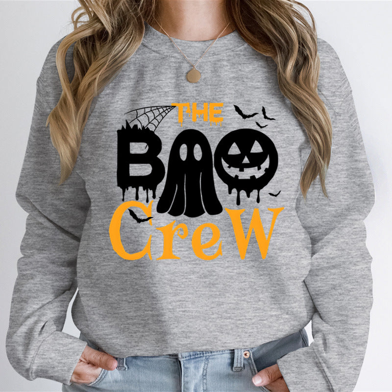 Damen Sweatshirt mit Halloween-Thema und kreativem Grafikdruck Drune