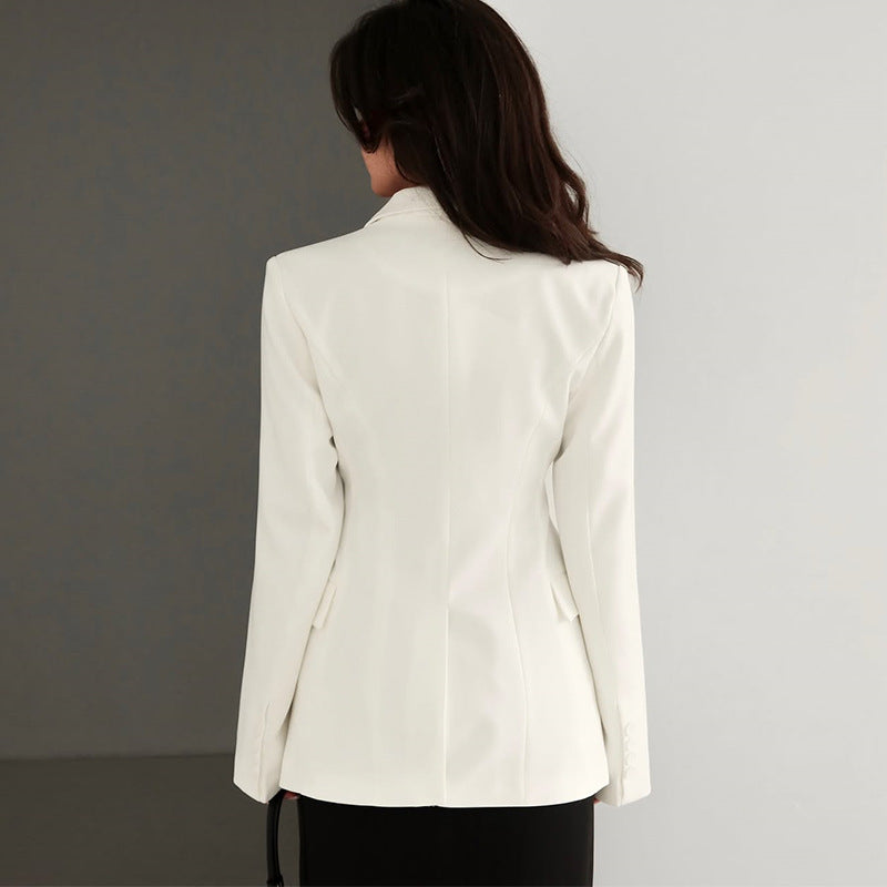 Damen elegantes Business-Anzug mit tailliertem Schnitt und weiten Ärmeln Drune
