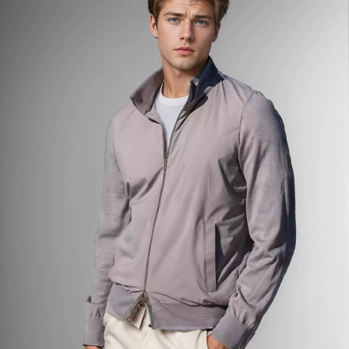 Herren sportliche Jacke mit hohem Kragen Drune