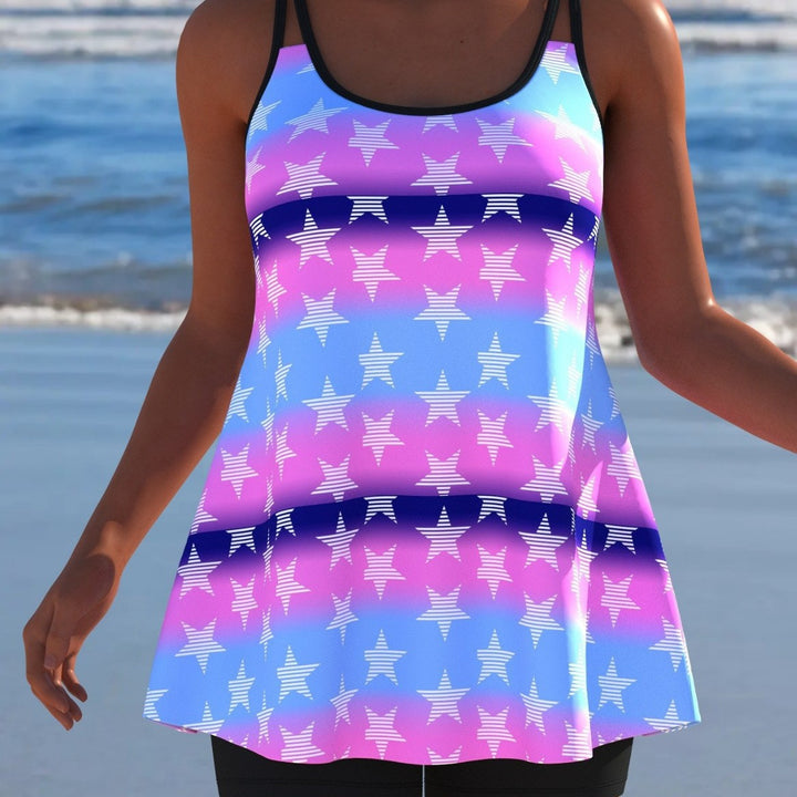 Damen Schwimmanzug mit modischem A-Linien-Schnitt und floralem Design Drune