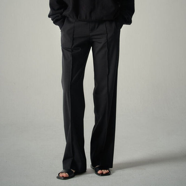 Damen elegante Fließende Stoffhose Drune