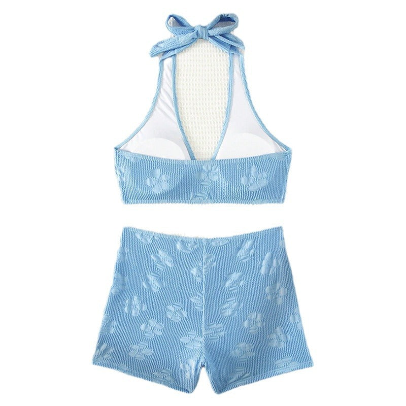 Damen Hoch tailliertes Bikini-Set mit elegantem Ring-Detail Drune