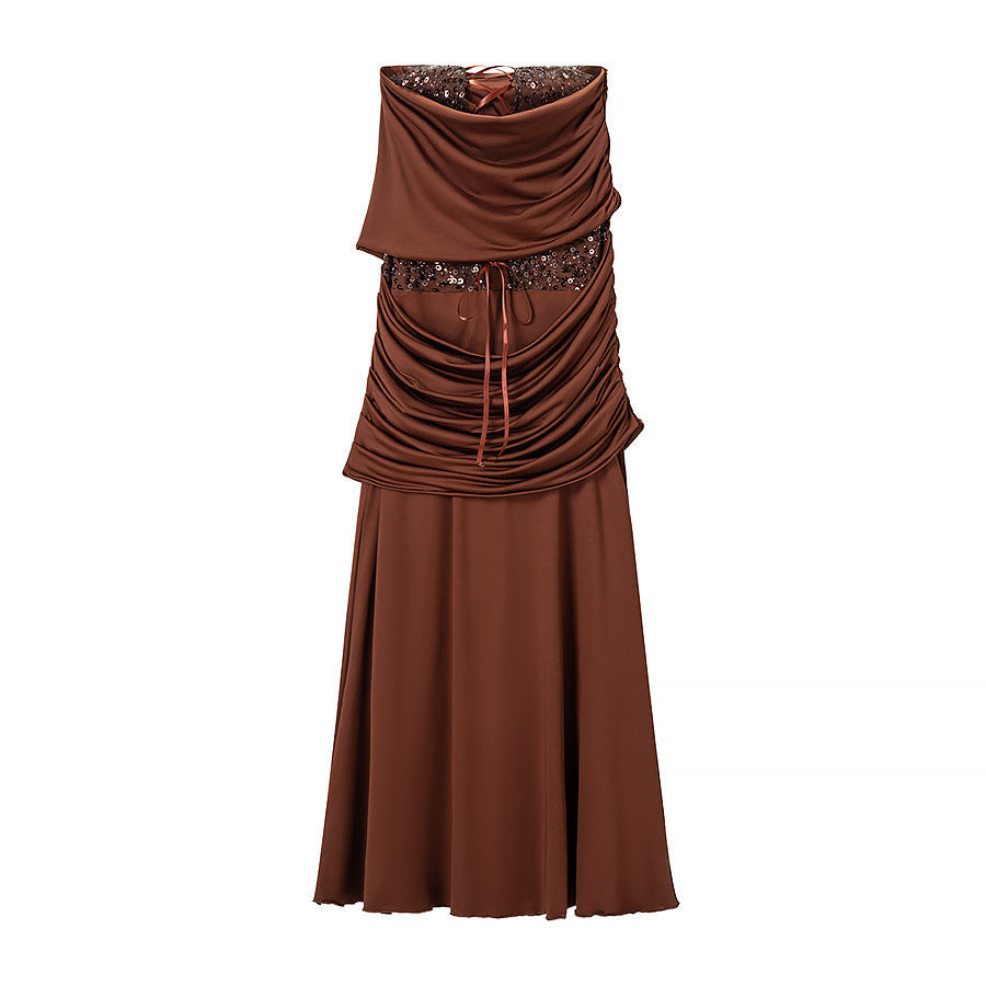 Damen Langärmliges Wickelkleid mit raffiniertem Drapé Drune