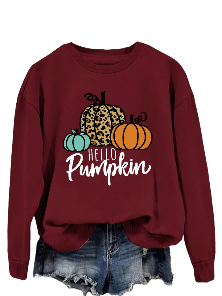 Damen Sweatshirt mit kreativem Herbstmotiv und lässigem Schnitt Drune
