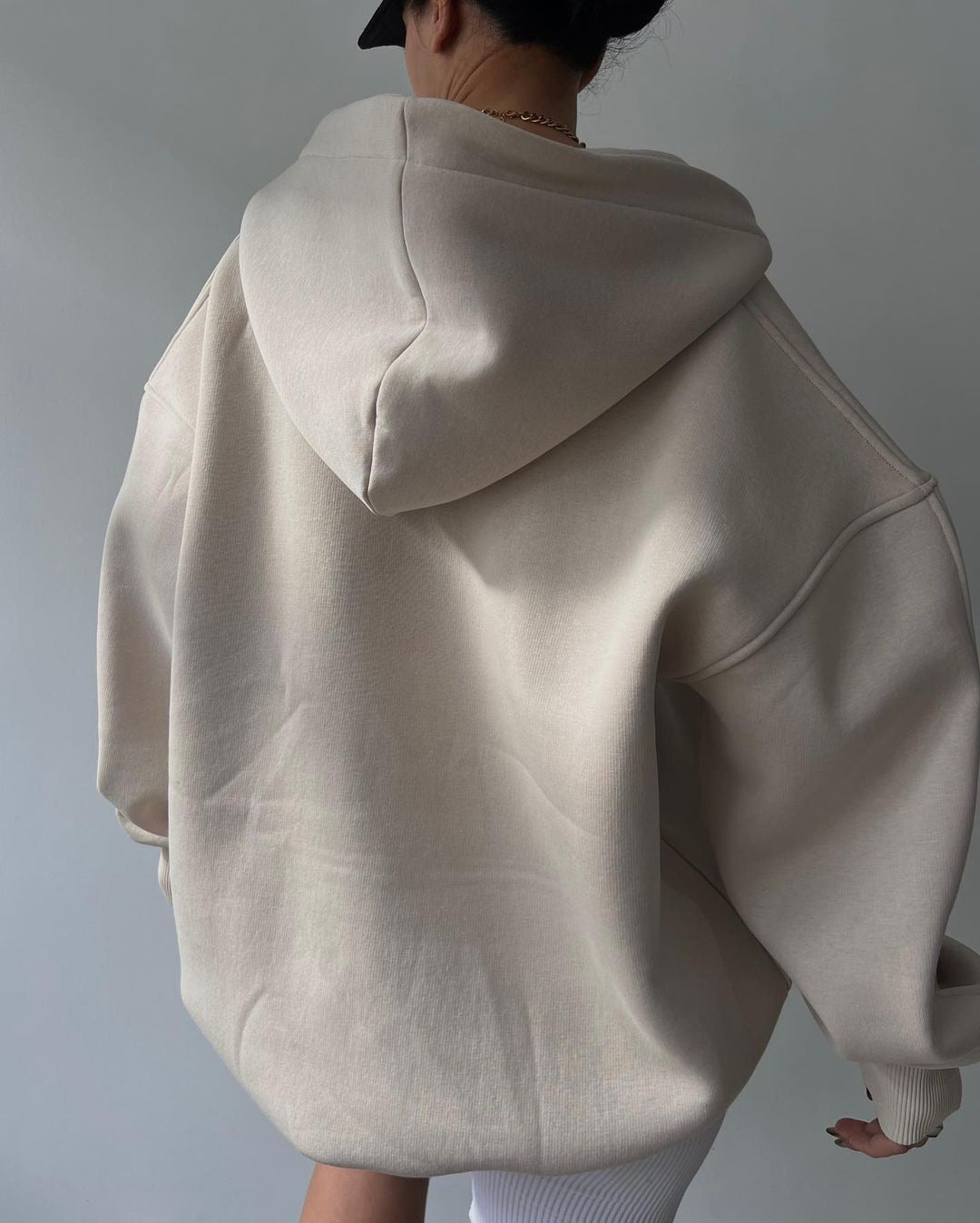 Damen Oversized Kapuzenpullover Drune