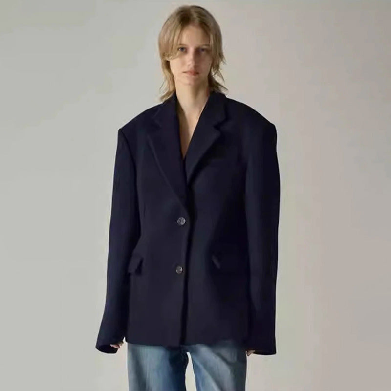 Damen eleganter Oversize-Blazer mit raffinierter Innenjacke Drune