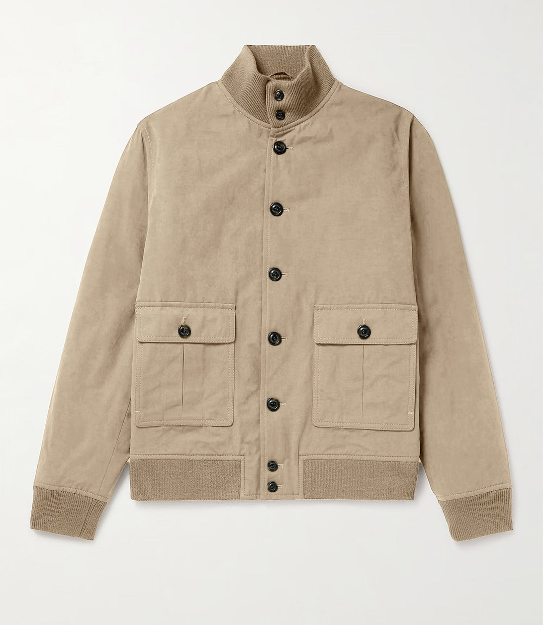 Herren stylische Suede-Jacke mit Knopfleiste Drune