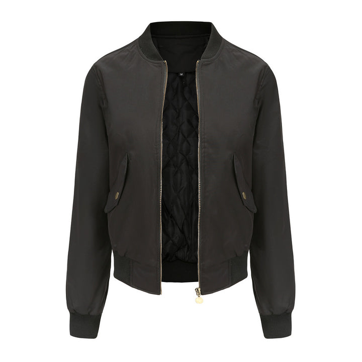 Damen sportliche Bomberjacke mit praktischen Taschen Drune