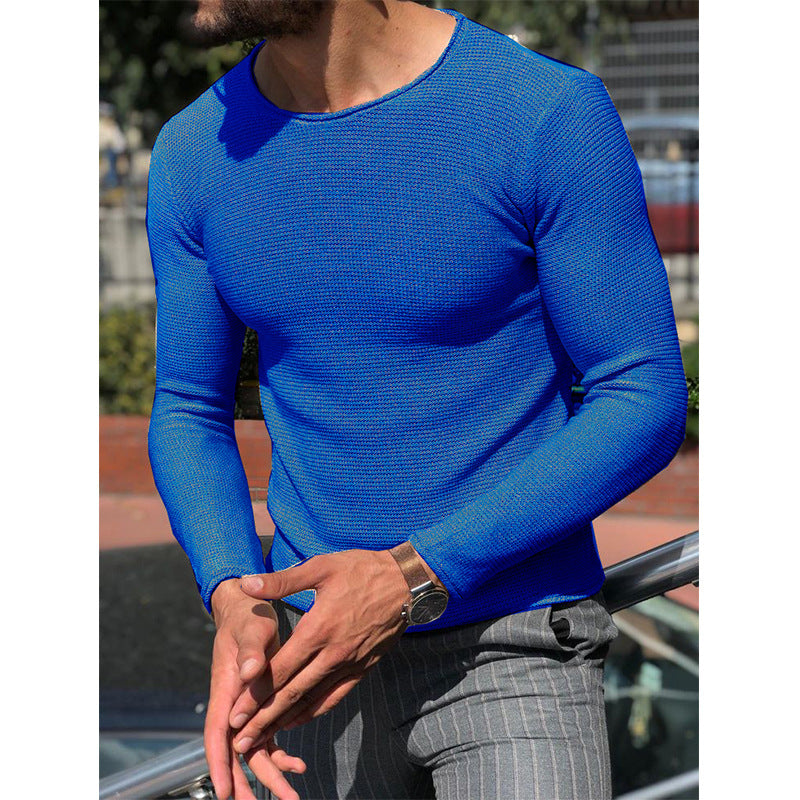 Herren Langarm T-Shirt mit strukturiertem Gewebe Drune