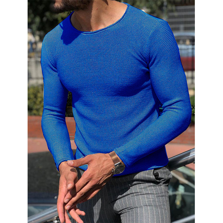 Herren Langarm T-Shirt mit strukturiertem Gewebe Drune