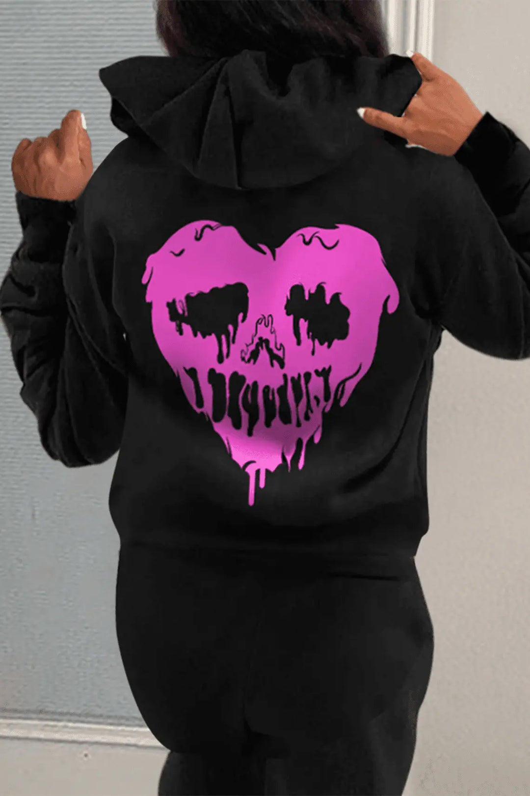 Herren Kapuzenpullover mit einzigartigem Totenkopfdesign Drune