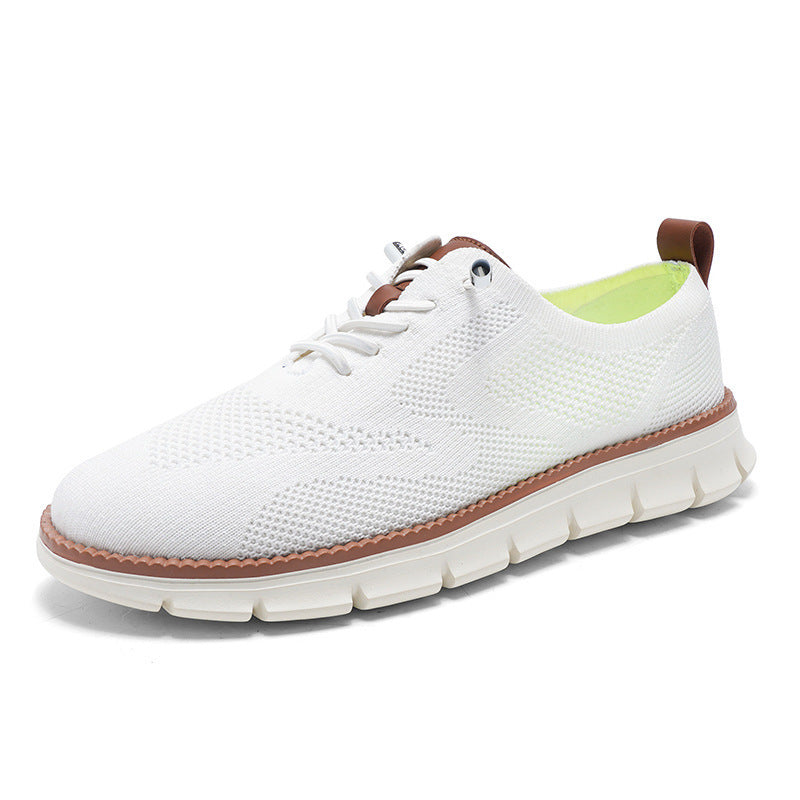 Damen nan gestrickter Derby-Sneaker mit flexibler Rillenlaufsohle und gepolstertem Komfortfußbett Drune
