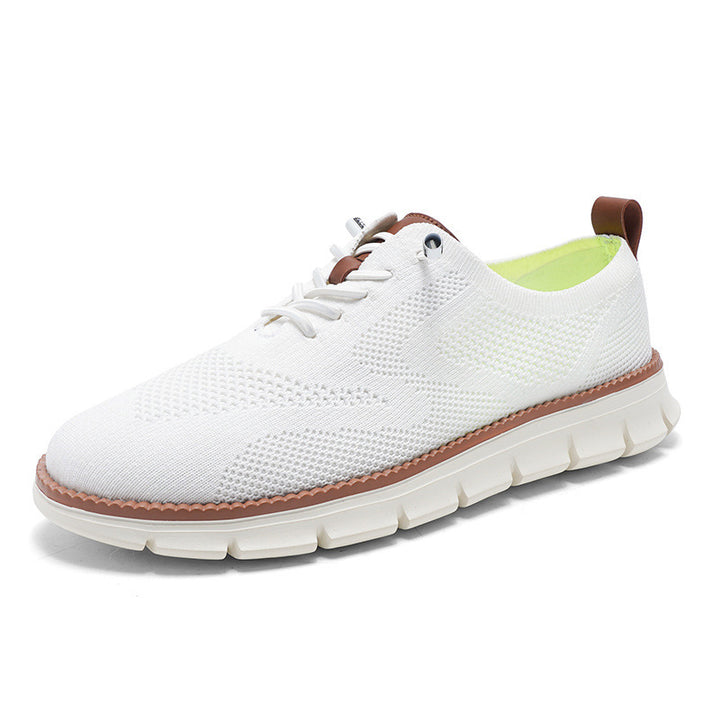 Damen nan gestrickter Derby-Sneaker mit flexibler Rillenlaufsohle und gepolstertem Komfortfußbett Drune