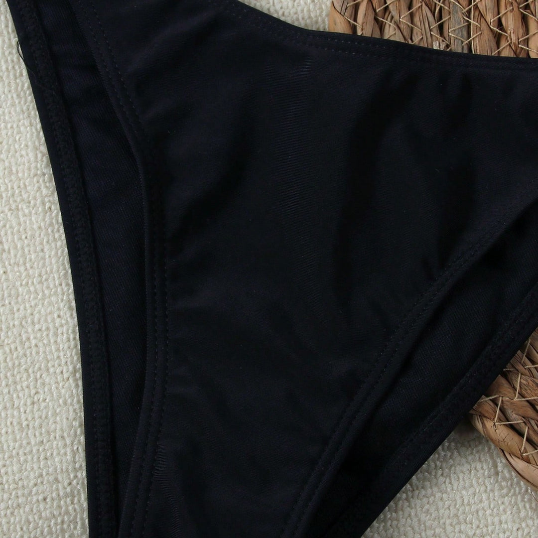 Damen Bikini mit modischem Knotendesign und elegantem Goldakzent Drune