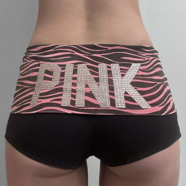 Damen Sportliche Shorts mit modischem Zebra-Muster Drune