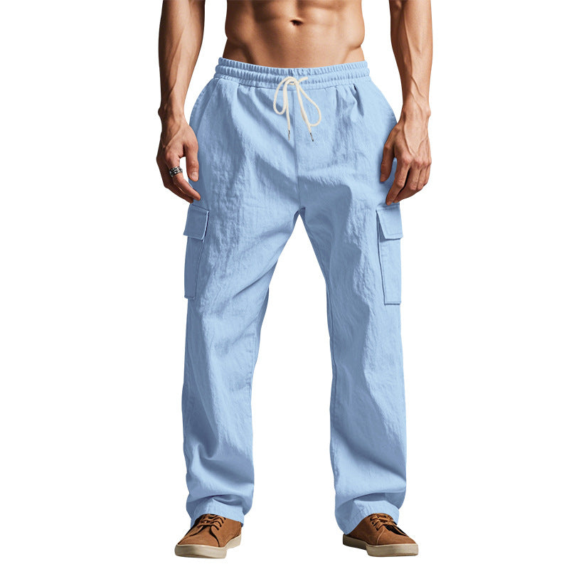 Herren lockere Cargohose mit elastischem Bund und praktischen Seitentaschen Drune