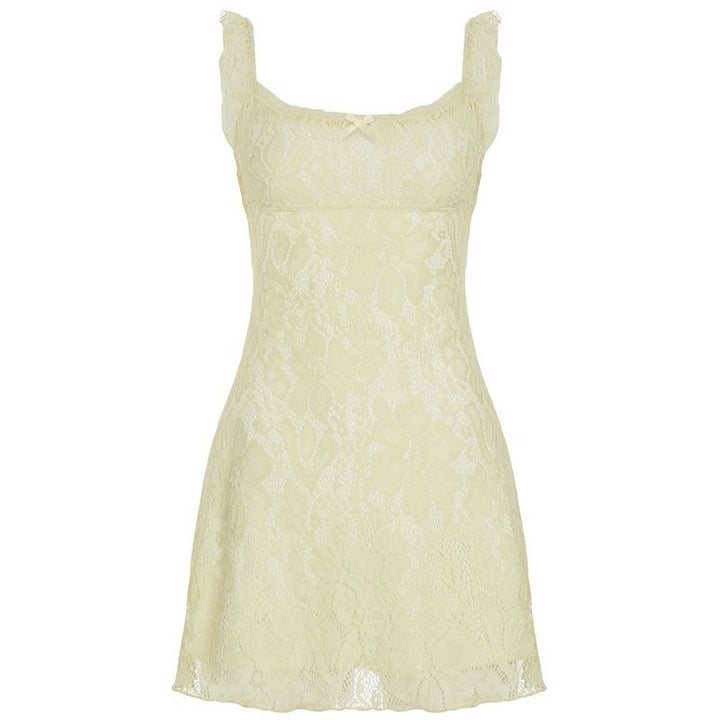 Damen Spitzenkleid mit raffinierten Rüschendetails und elegantem Schnitt Drune