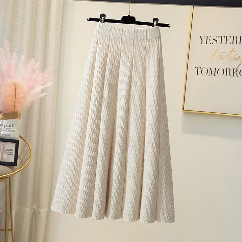 Damen Eleganter weit geschnittener Midirock Drune