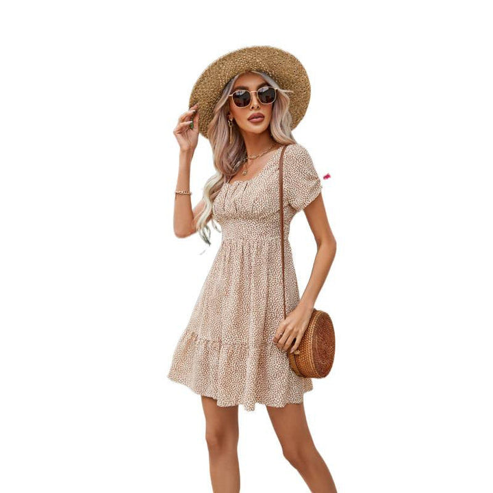Damen Freizeitkleid mit schickem Rüschensaum und Boho-Details Drune