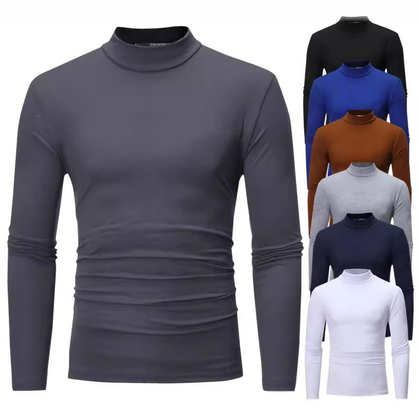 Herren elegantes Rollkragen-T-Shirt aus weichem Jersey Drune