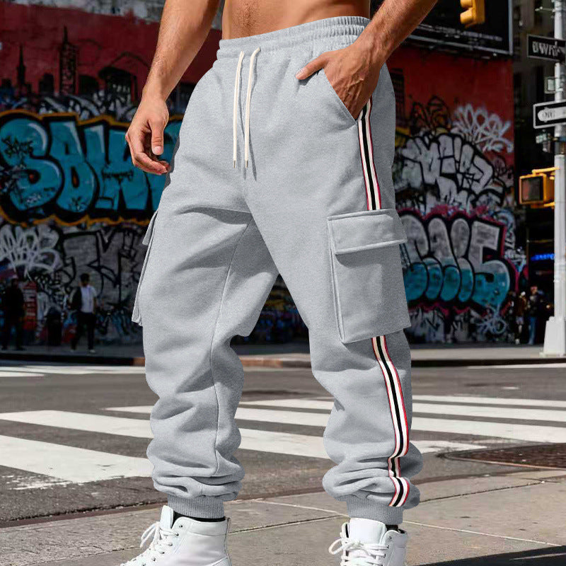 Herren nan Cargojogginghose mit Kordelzug, seitlichen Cargotaschen und elastischen Bündchen Drune