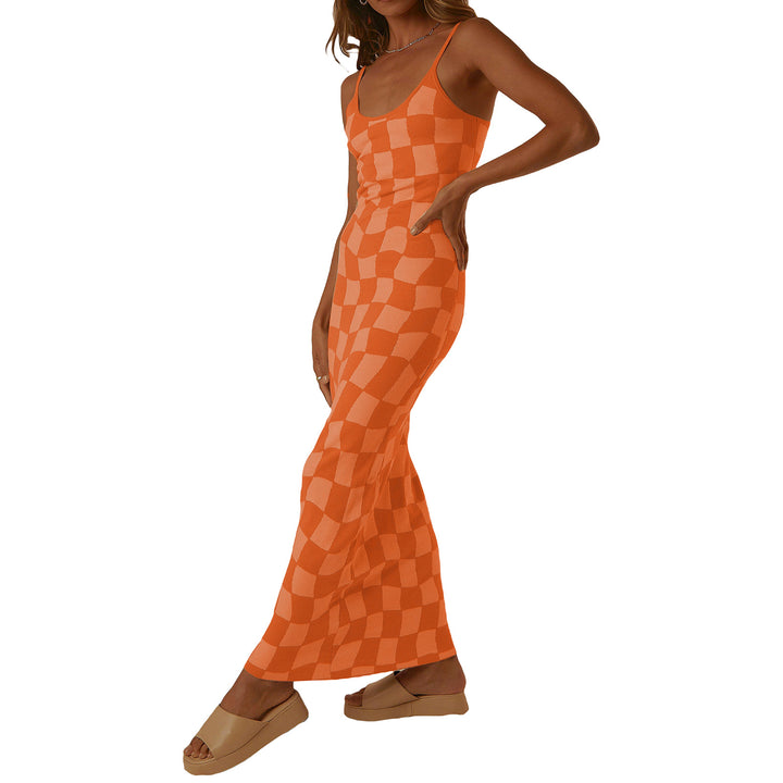 Damen Designer-Midi-Kleid mit stilvollem Grafikmuster Drune